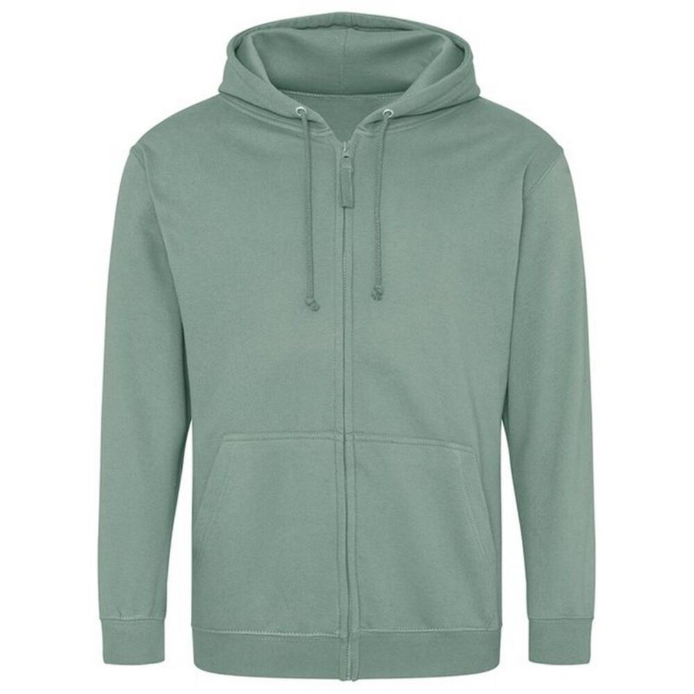 Awdis Mens Full Zip Hoodie / Dusty Green